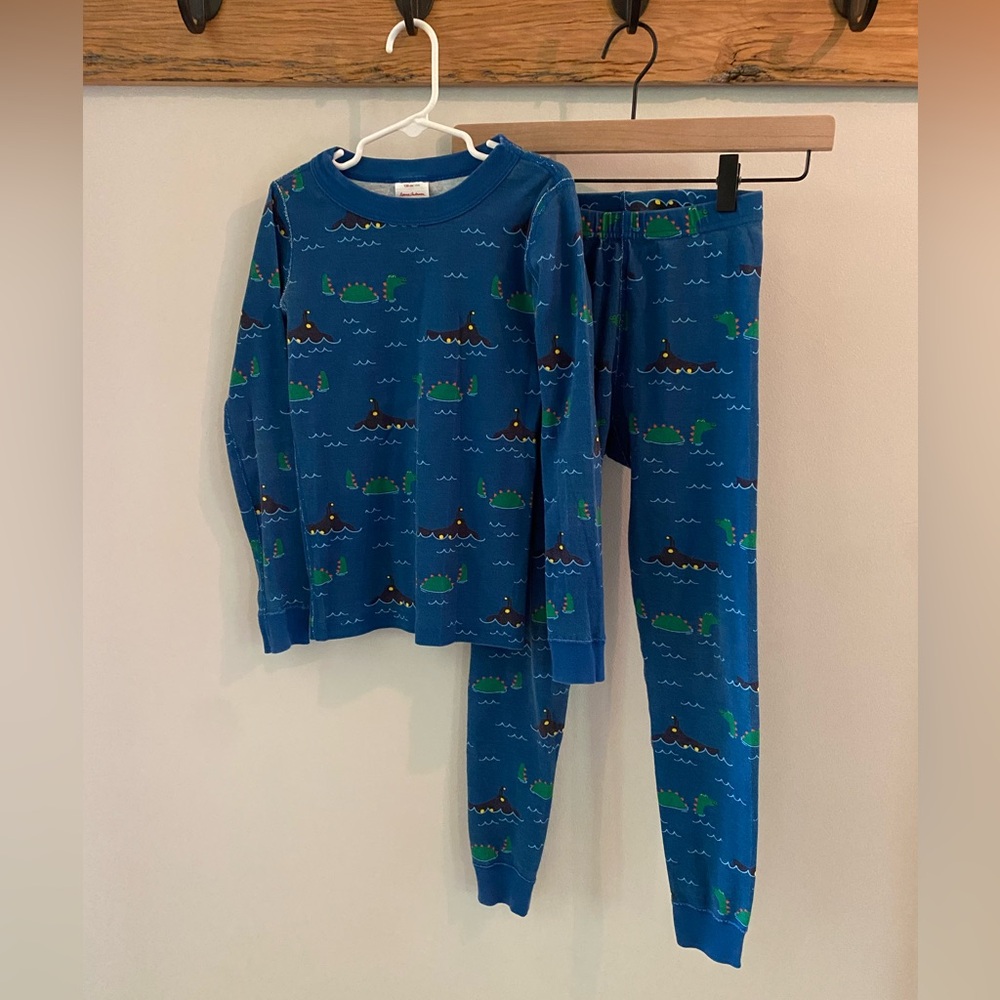 Hanna Andersson Alligator Print Long John Pajama Set